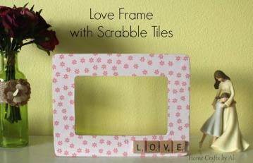 Love Frame with Scrabble Tiles
